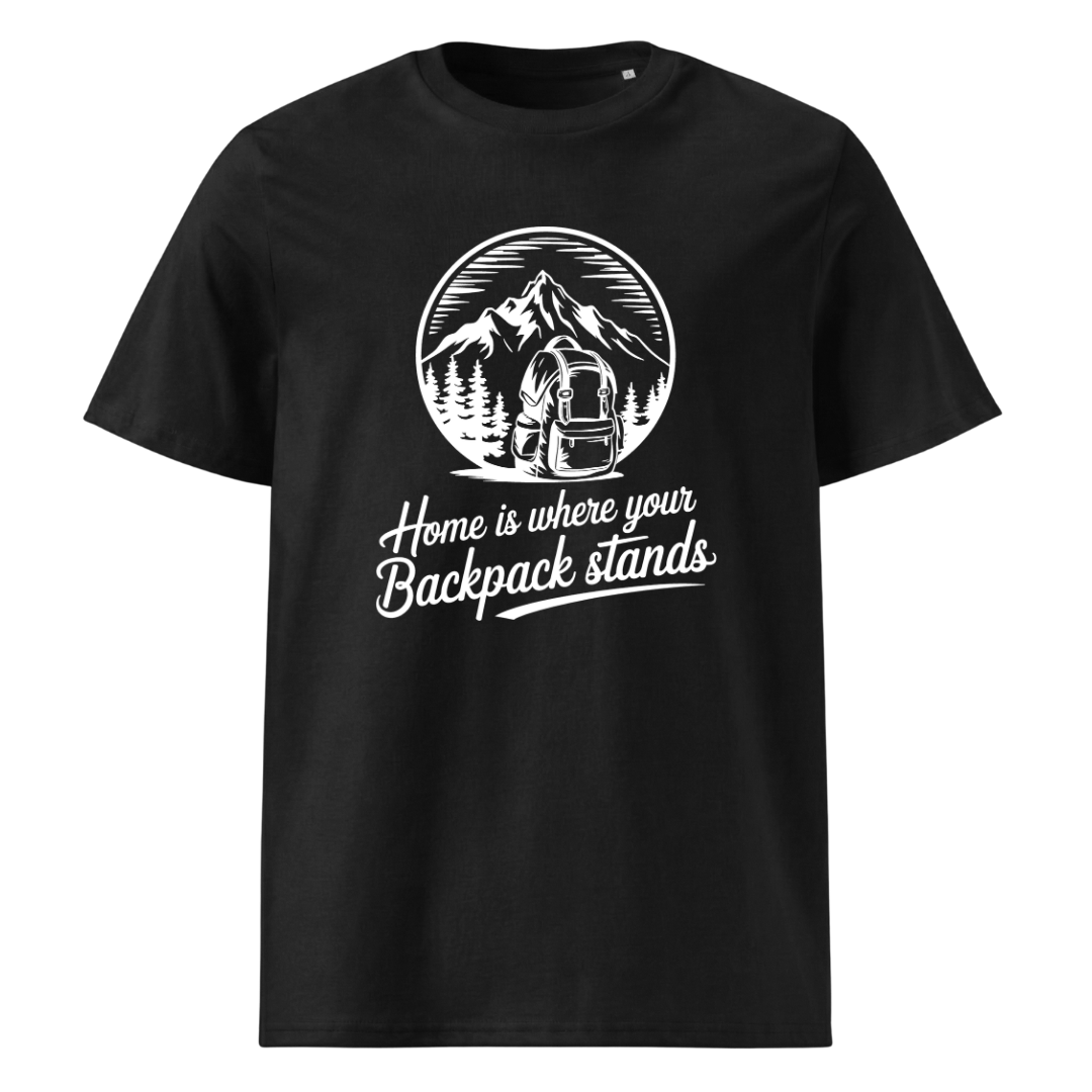Home T-Shirt mit Berg-Spruch, Frontansicht