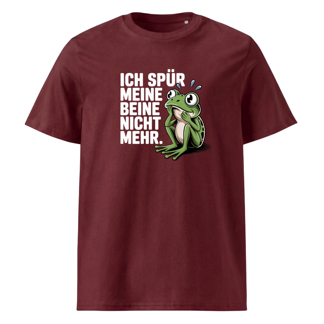 Ich spüre meine Beine nicht T-Shirt Unisex mit Wander-Spruch, Print Nahaufnahme