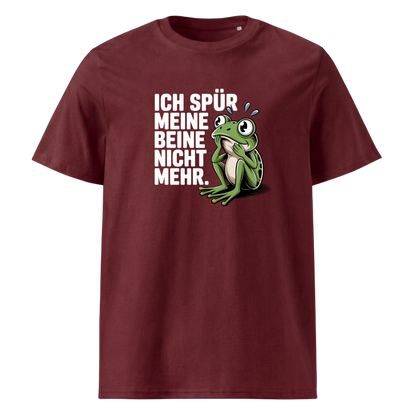 Ich spüre meine Beine nicht T-Shirt Unisex mit Wander-Spruch, Print Nahaufnahme