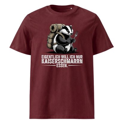 Kaiserschmarrn Dachs T-Shirt Unisex mit Dachs-Motiv, Print Nahaufnahme