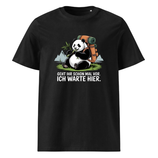 Geht schon mal vor T-Shirt Unisex mit Wander-Spruch, Frontansicht