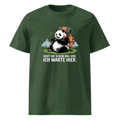 Geht schon mal vor T-Shirt Unisex mit Wander-Spruch, Detailansicht