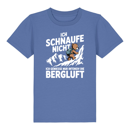 Bergluft Kinder T-Shirt Blau Front