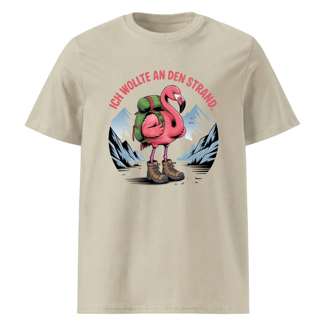 Ich wollte an den Strand T-Shirt Unisex mit Wander-Spruch, Farbvariante