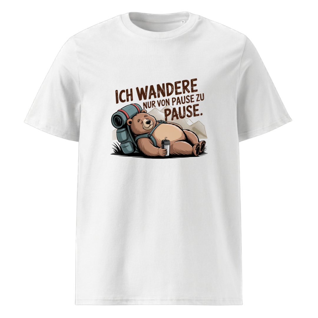 Pausenbär T-Shirt Unisex mit Bären-Motiv, Motivdetail