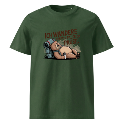 Pausenbär T-Shirt Unisex mit Bären-Motiv, Detailansicht