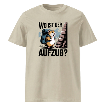 Wo ist der Aufzug T-Shirt Unisex mit Wander-Spruch, Farbvariante