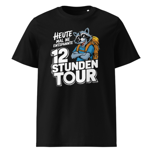 12 Stunden Tour T-Shirt mit Wander-Spruch, Frontansicht