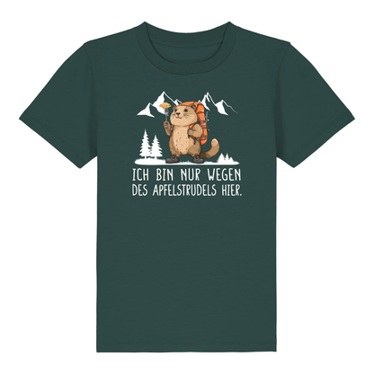 Apfelstrudel Kinder T-Shirt Grün Front