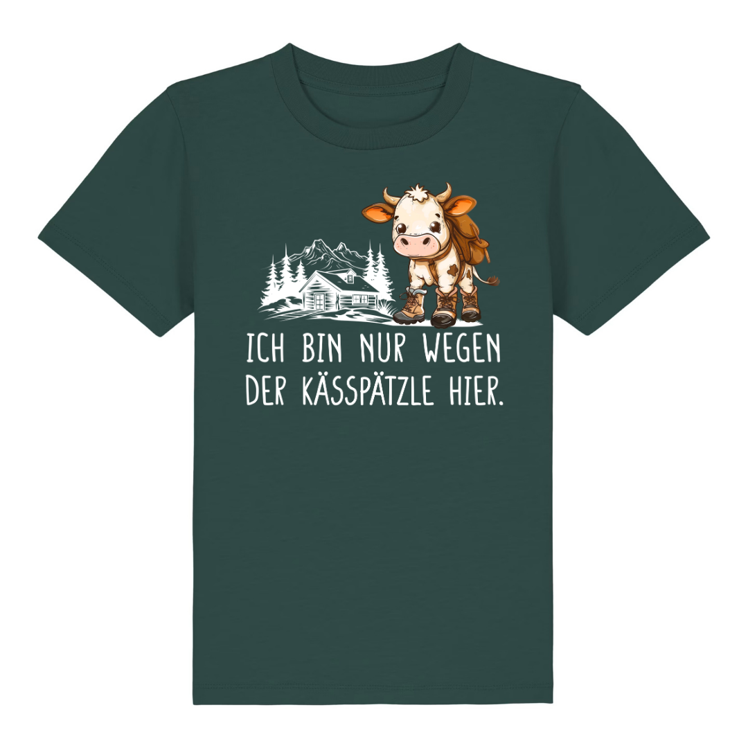 Kässpätzle Kinder T-Shirt Grün Front