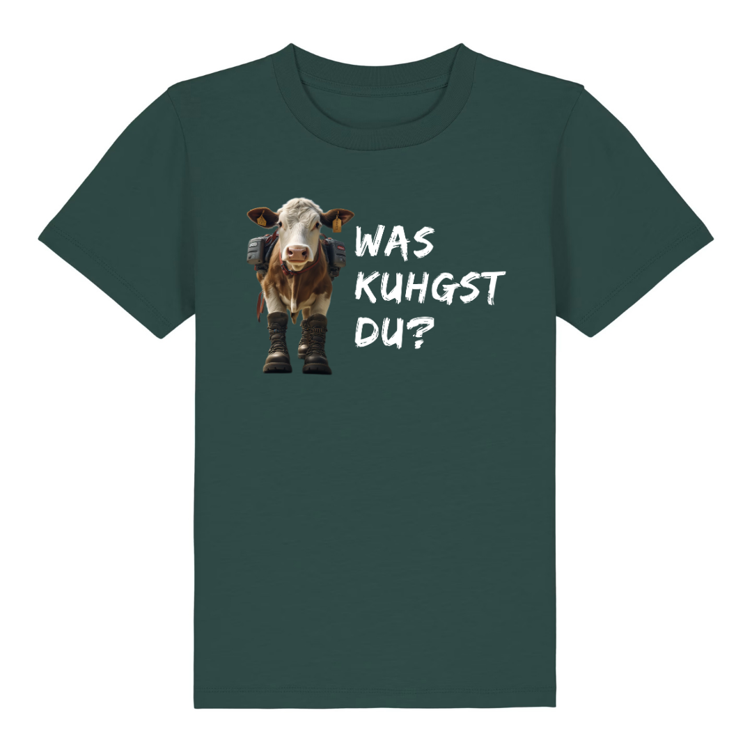 Kuhgst Du Kinder T-Shirt Grün Front