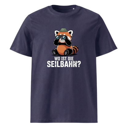 Wo ist die Seilbahn T-Shirt Unisex mit Wander-Spruch, weitere Ansicht