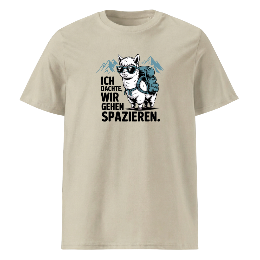 Ich dachte wir gehen spazieren T-Shirt Unisex mit Wander-Spruch, Farbvariante