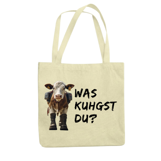 Tragetasche beige – Was kuhgst du