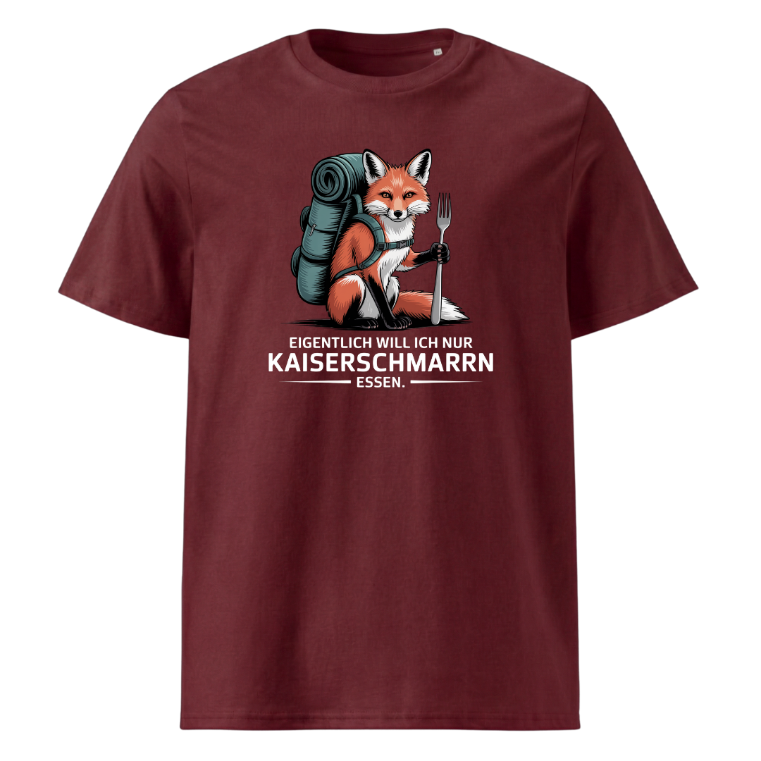 Kaiserschmarrn Fuchs T-Shirt Unisex mit Fuchs-Motiv, Print Nahaufnahme