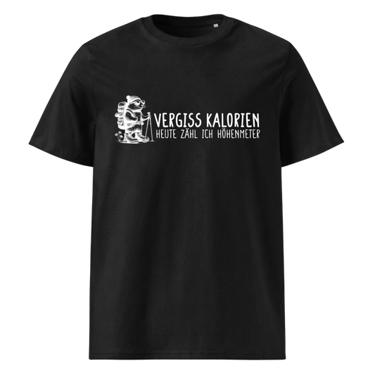Höhenmeter Bio T-Shirt Unisex mit Spruch, Frontansicht