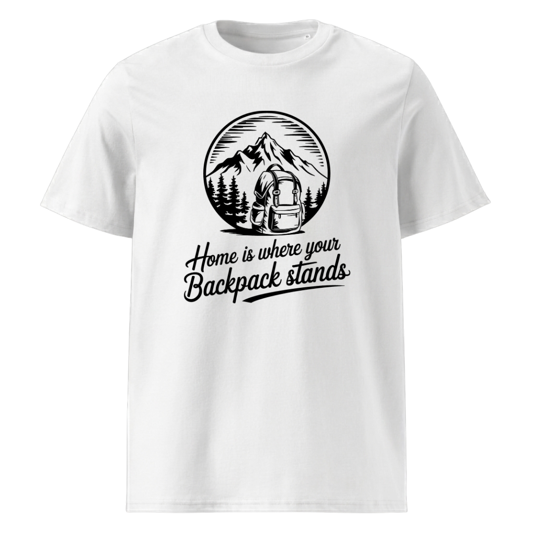 Home T-Shirt mit Berg-Spruch, Motivdetail