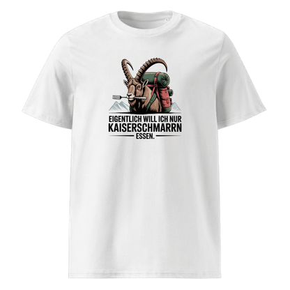 Kaiserschmarrn Ziege T-Shirt Unisex mit Ziegen-Motiv, Motivdetail