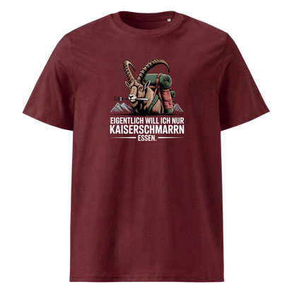 Kaiserschmarrn Ziege T-Shirt Unisex mit Ziegen-Motiv, Print Nahaufnahme