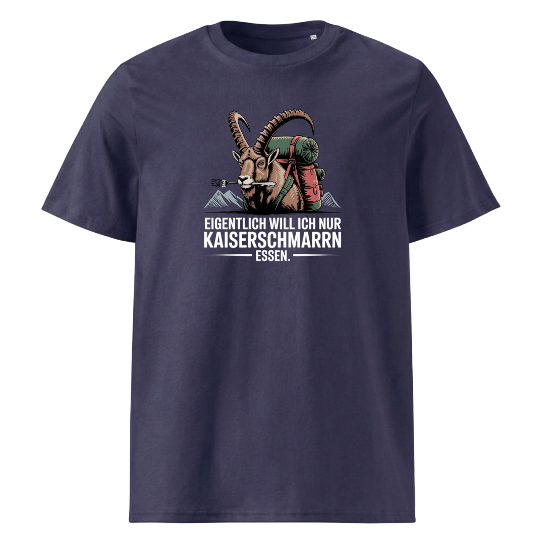 Kaiserschmarrn Ziege T-Shirt Unisex mit Ziegen-Motiv, weitere Ansicht