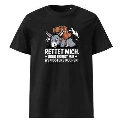 Rettet mich T-Shirt Unisex mit Wander-Spruch, Frontansicht