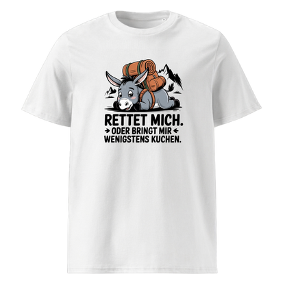 Rettet mich T-Shirt Unisex mit Wander-Spruch, Motivdetail