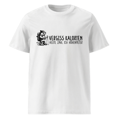 Höhenmeter Bio T-Shirt Unisex mit Spruch, Motivdetail