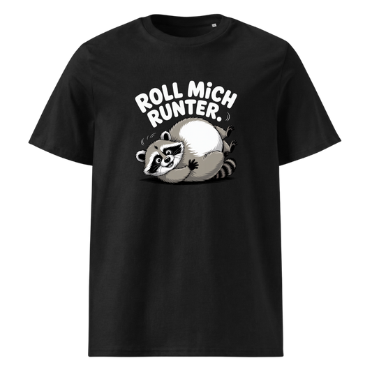 Roll mich runter T-Shirt Unisex mit Wander-Spruch, Frontansicht