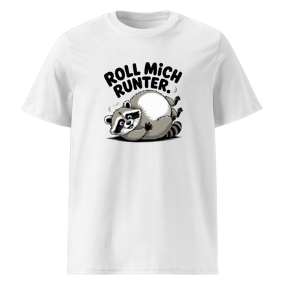 Roll mich runter T-Shirt Unisex mit Wander-Spruch, Motivdetail