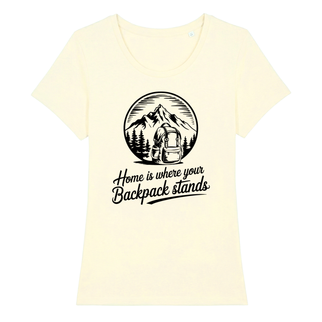Home Frauen Shirt mit Berg-Spruch, Farbvariante