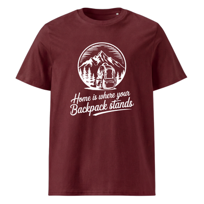 Home T-Shirt mit Berg-Spruch, Print Nahaufnahme