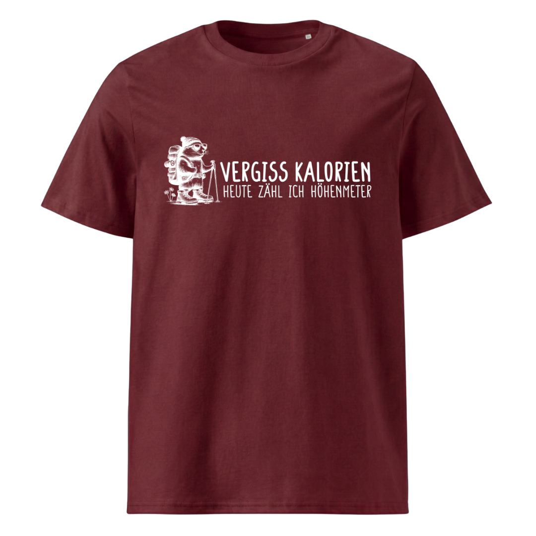 Höhenmeter Bio T-Shirt Unisex mit Spruch, Print Nahaufnahme