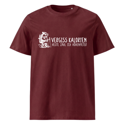 Höhenmeter Bio T-Shirt Unisex mit Spruch, Print Nahaufnahme