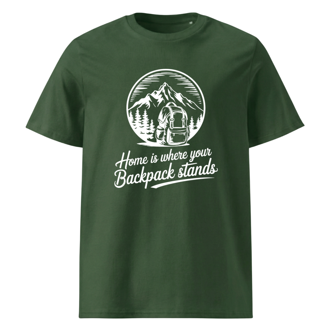 Home T-Shirt mit Berg-Spruch, Detailansicht
