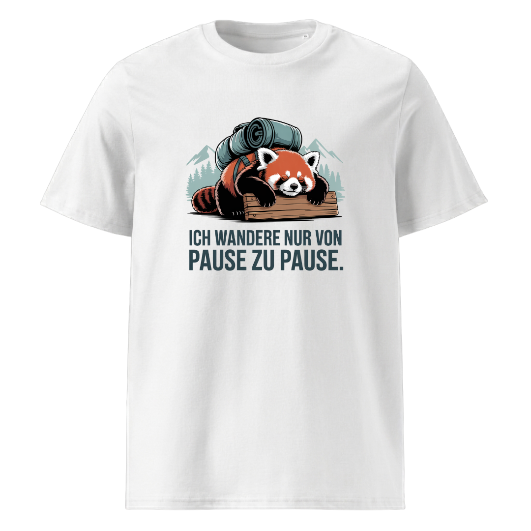 Pause machen T-Shirt Unisex mit Wander-Motiv, Motivdetail