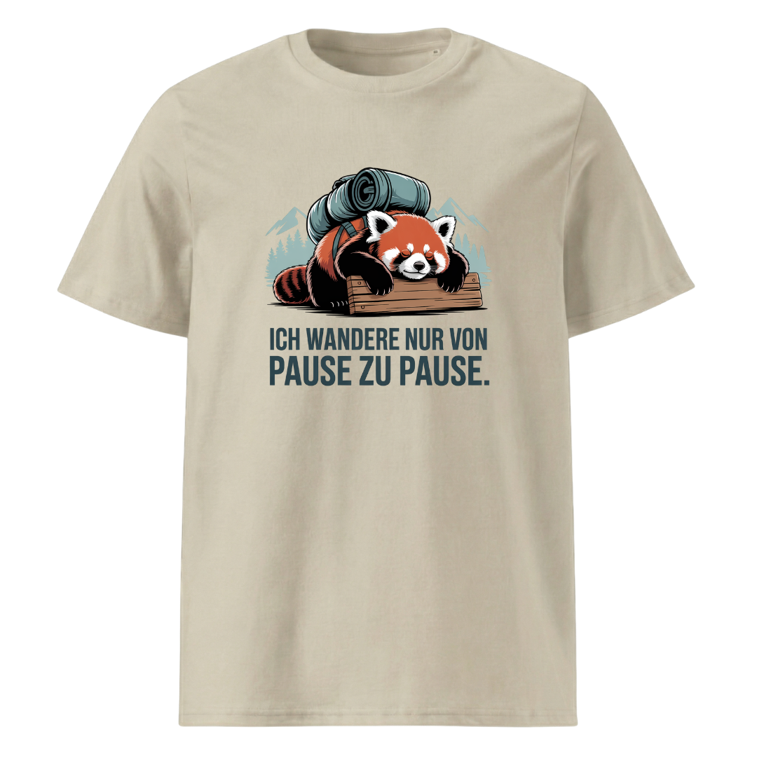 Pause machen T-Shirt Unisex mit Wander-Motiv, Farbvariante