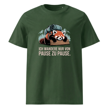 Pause machen T-Shirt Unisex mit Wander-Motiv, Detailansicht