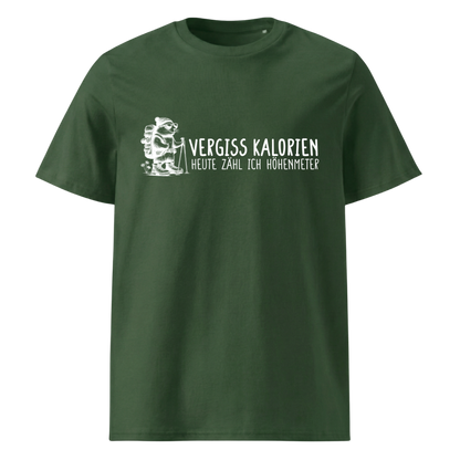 Höhenmeter Bio T-Shirt Unisex mit Spruch, Detailansicht