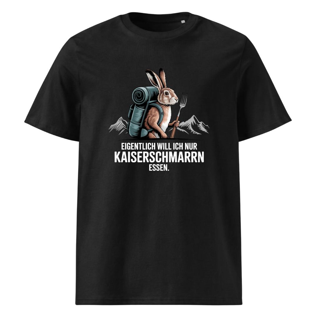 Kaiserschmarrn Hase T-Shirt Unisex mit Hase-Motiv, Frontansicht