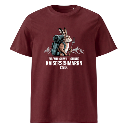 Kaiserschmarrn Hase T-Shirt Unisex mit Hase-Motiv, Print Nahaufnahme