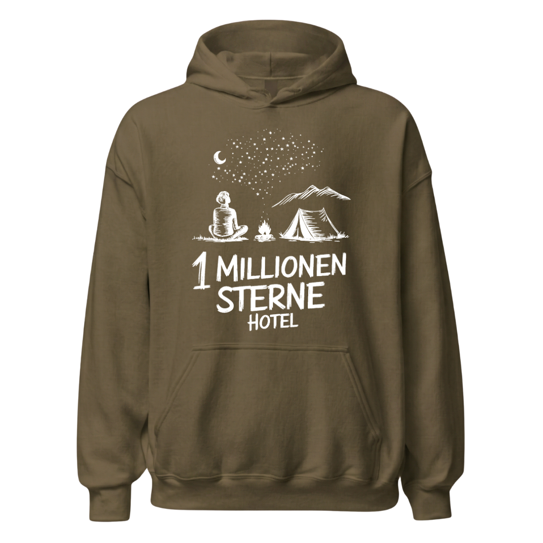 Sternehotel Hoodie mit Berg-Spruch, weitere Ansicht