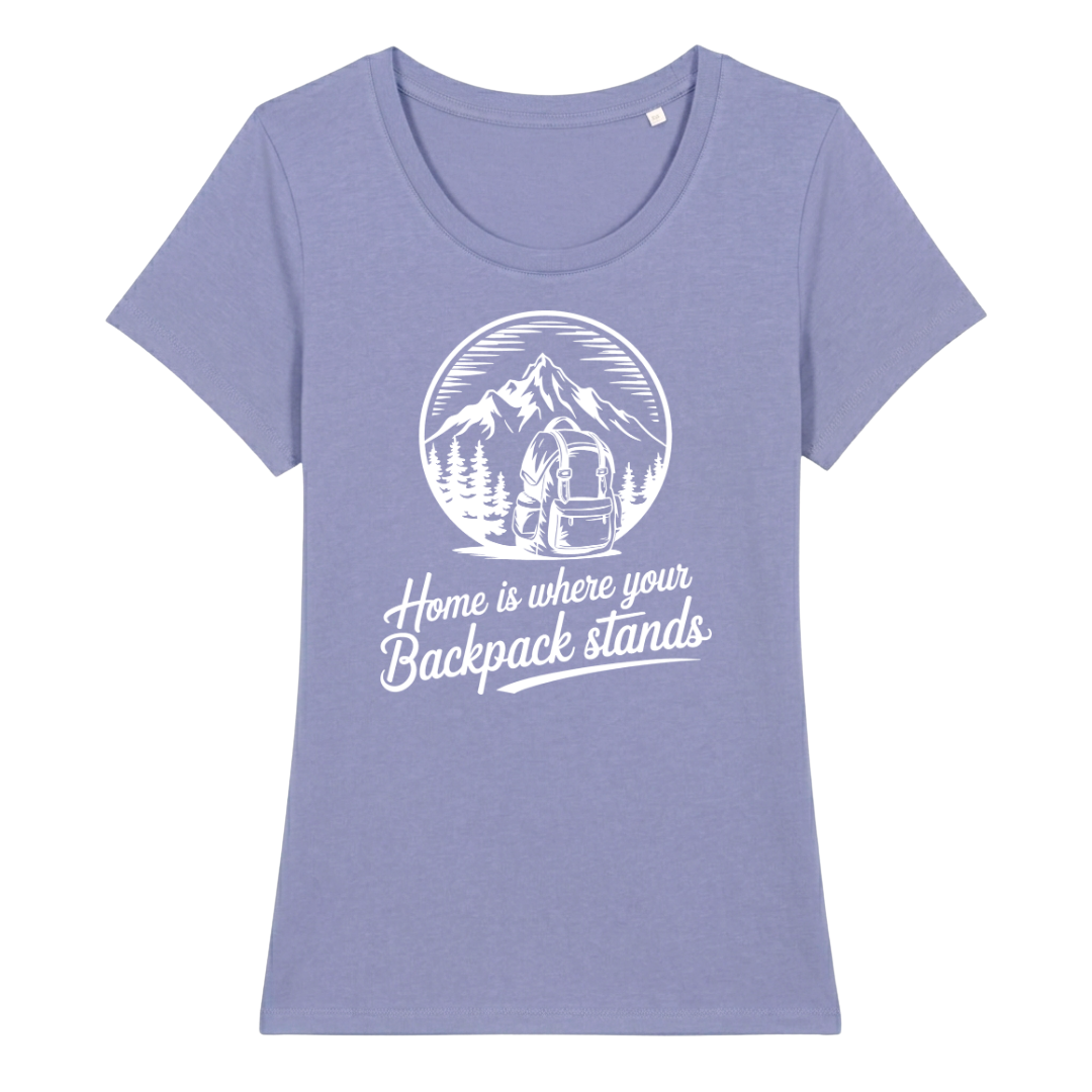 Home Frauen Shirt mit Berg-Spruch, weitere Ansicht