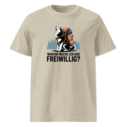 Freiwillig T-Shirt Unisex mit Wander-Spruch, Farbvariante