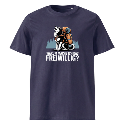 Freiwillig T-Shirt Unisex mit Wander-Spruch, weitere Ansicht