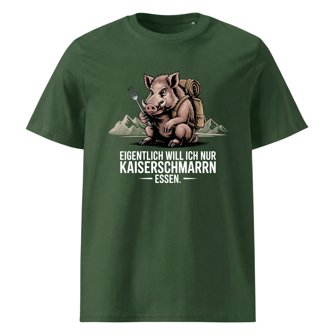 Kaiserschmarrn Wildschwein T-Shirt Unisex mit Wildschwein-Motiv, Detailansicht