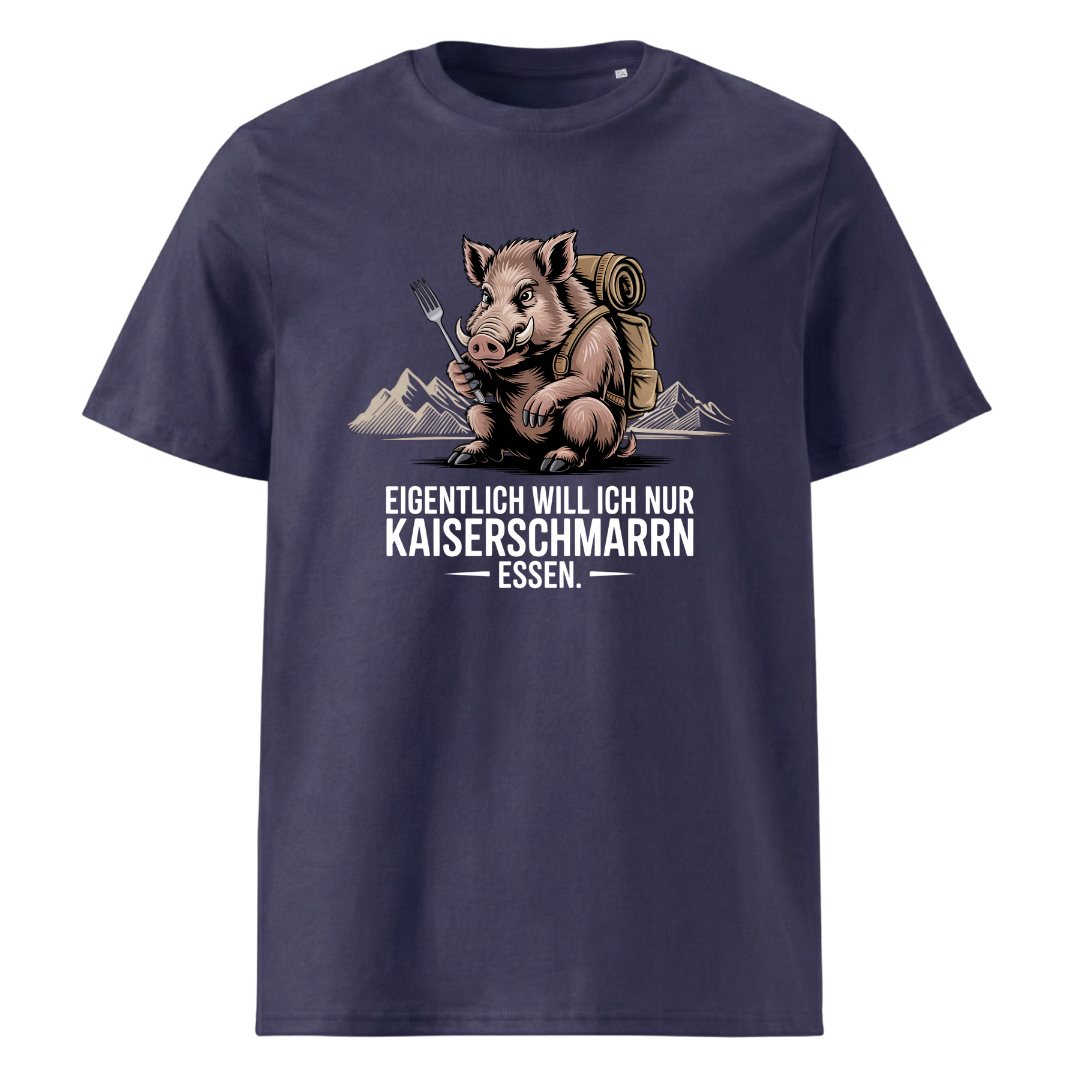 Kaiserschmarrn Wildschwein T-Shirt Unisex mit Wildschwein-Motiv, weitere Ansicht