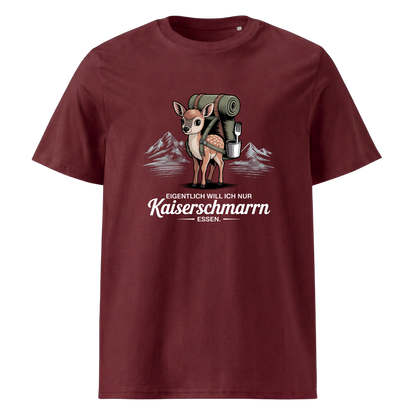 Kaiserschmarrn Rehkitz T-Shirt Unisex mit Rehkitz-Motiv, Print Nahaufnahme