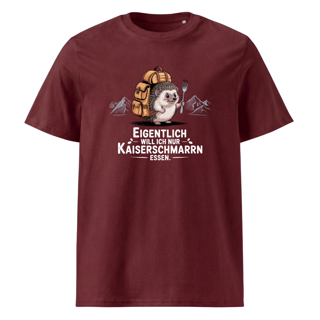 Kaiserschmarrn Igel T-Shirt Unisex mit Igel-Motiv, Print Nahaufnahme