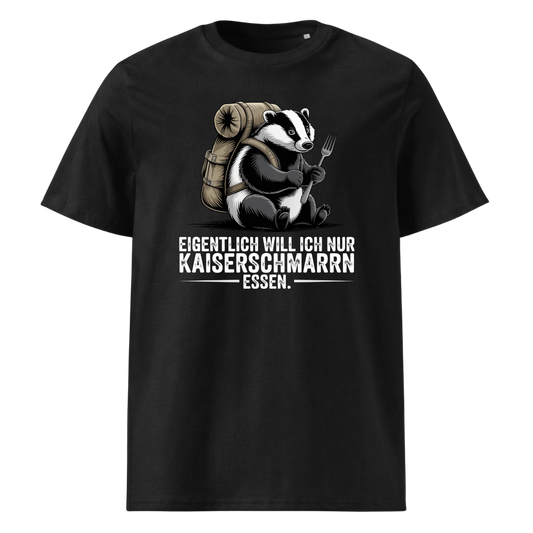 Kaiserschmarrn Dachs T-Shirt Unisex mit Dachs-Motiv, Frontansicht