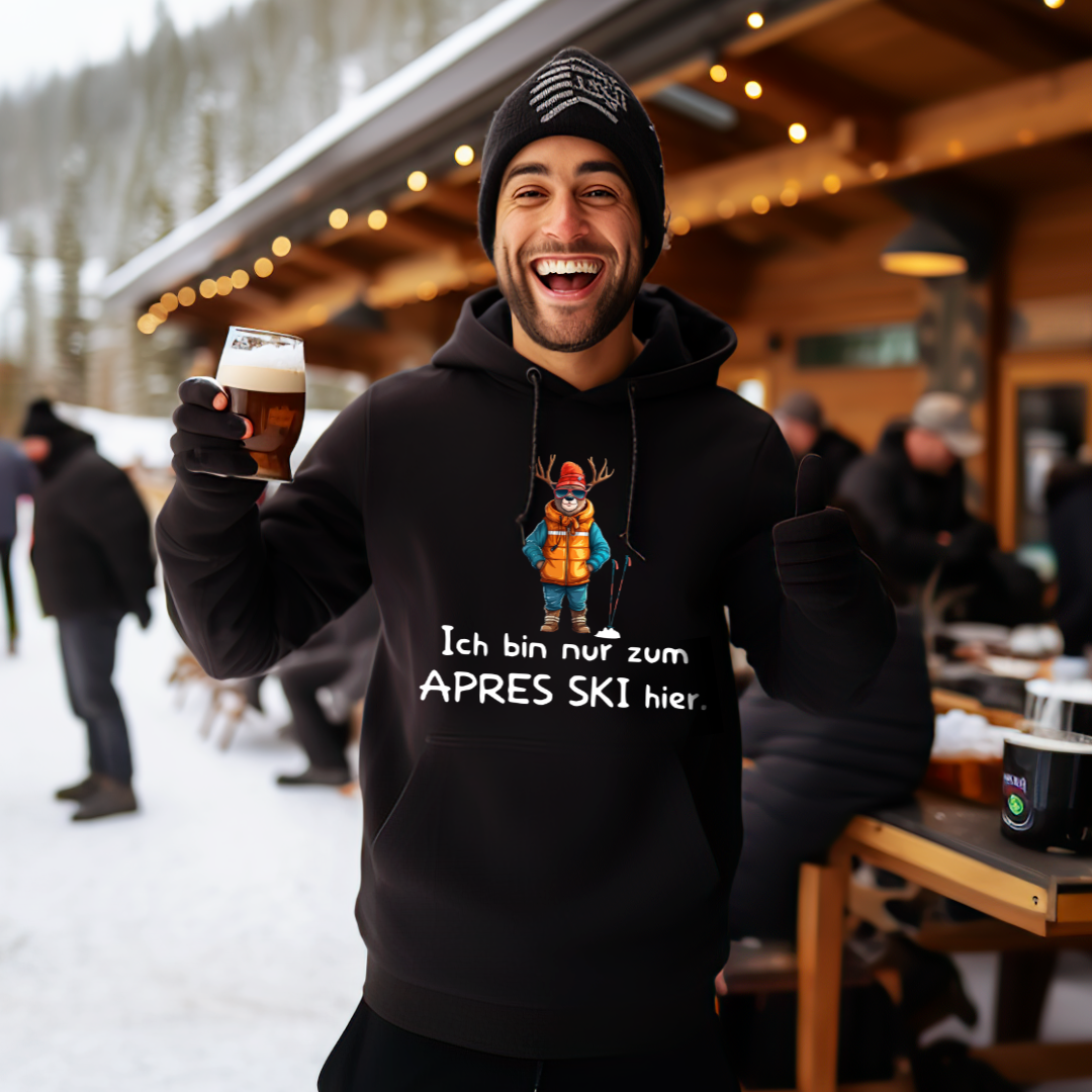 Après Ski Fanatiker Hoodie mit Après-Ski-Spruch, Rückansicht